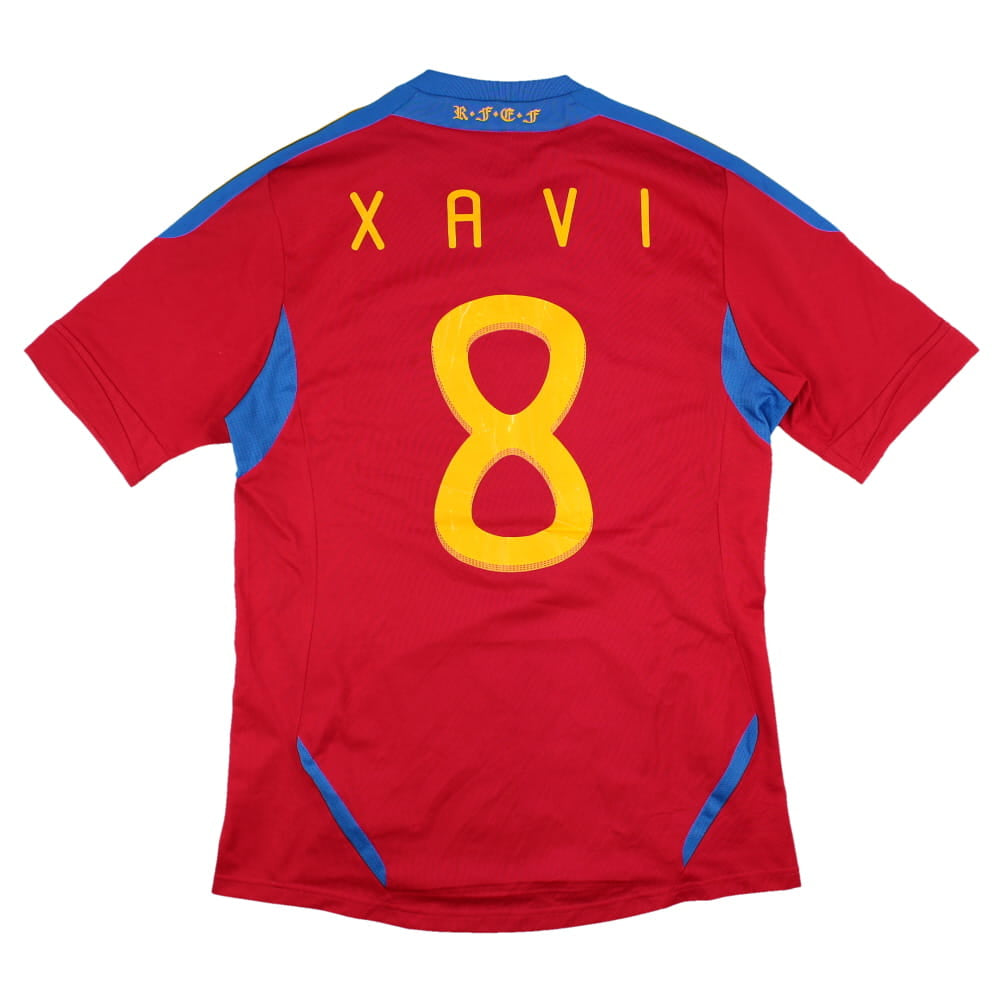 Spain 2011-12 Home Shirt (M) Xavi #8 (Very Good)