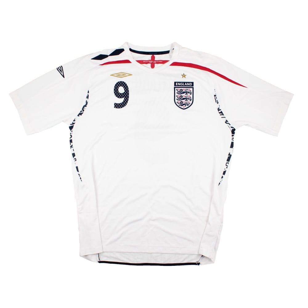 England 2007-2009 Home Shirt (XL) Rooney #9 (Good)