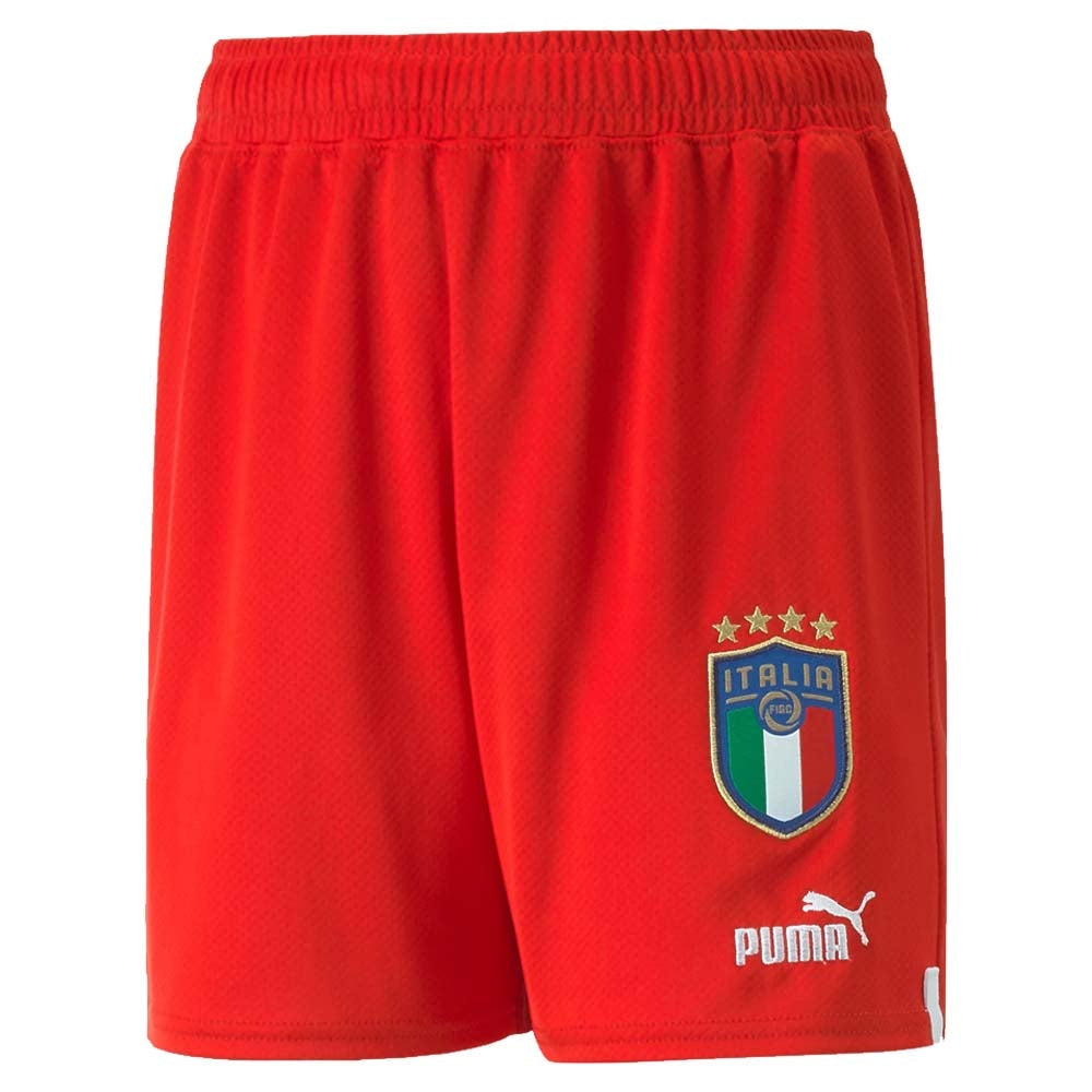 2022-2023 Italy Goalkeeper Shorts (Red) - Kids