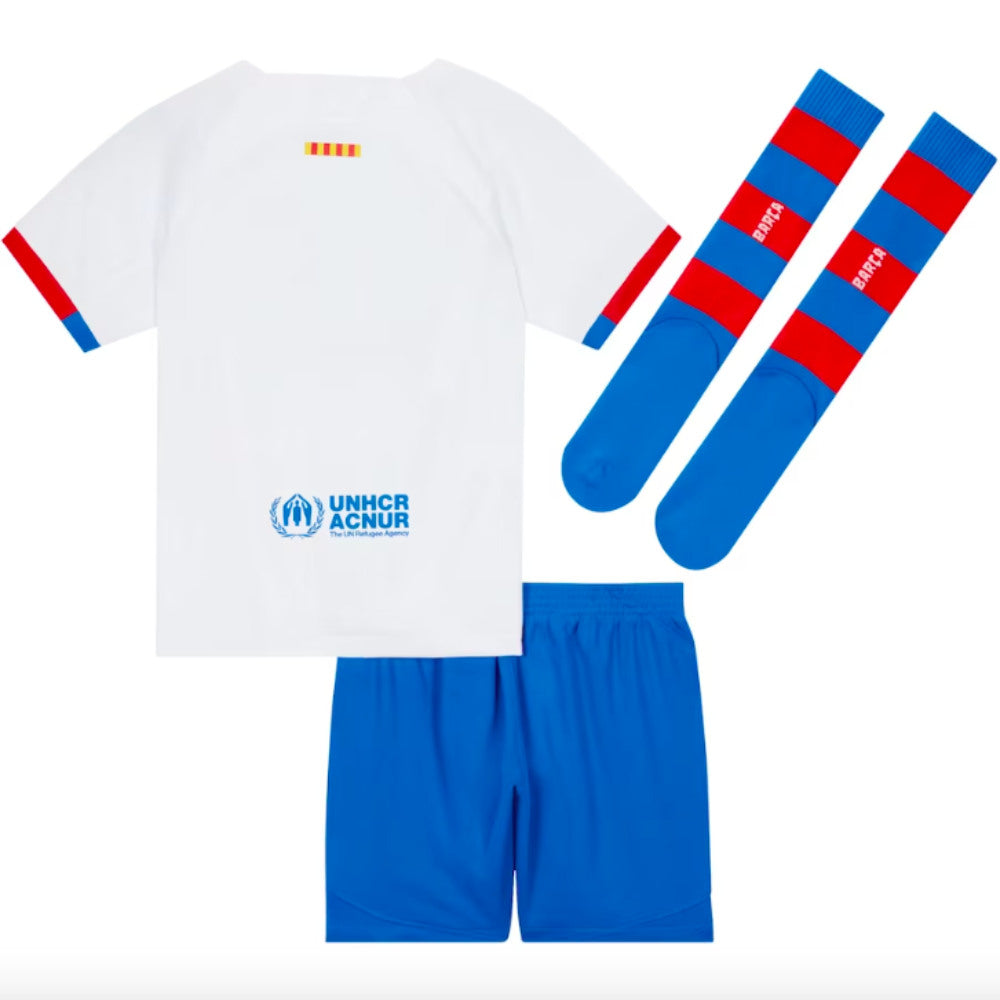 2023-2024 Barcelona Away Little Boys Mini Kit