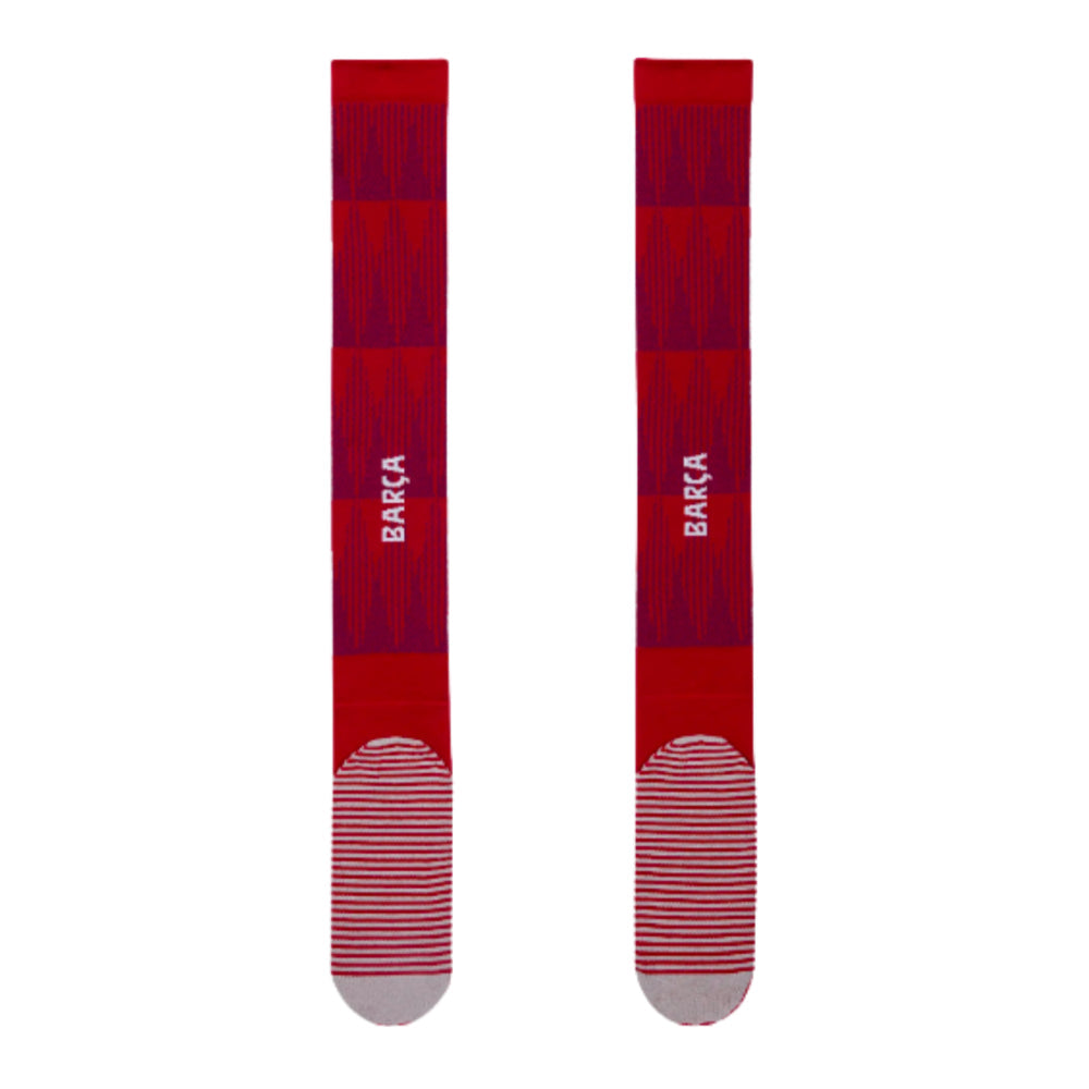 2023-2024 Barcelona Home Football Socks (Red)