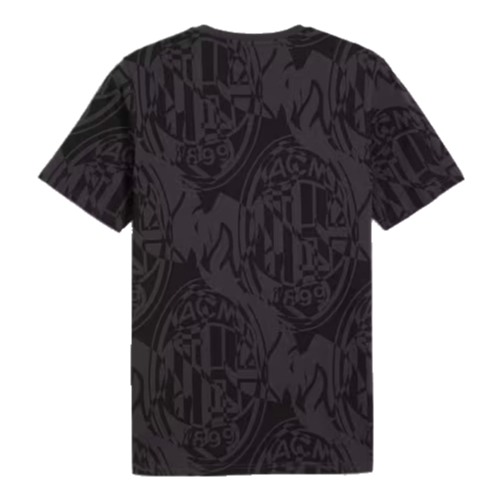 2024-2025 AC Milan ftblCulture Tee AOP (Black)