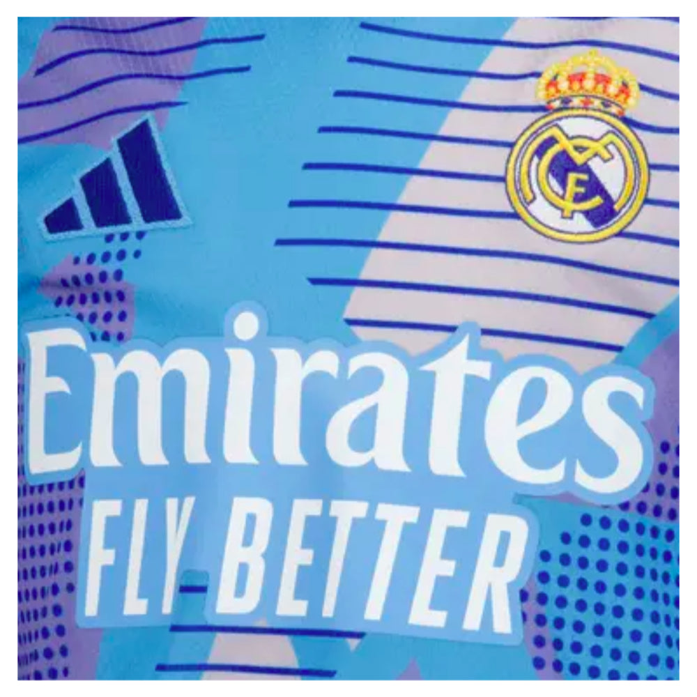 2024-2025 Real Madrid Home Goalkeeper Shirt (Blue) - Kids