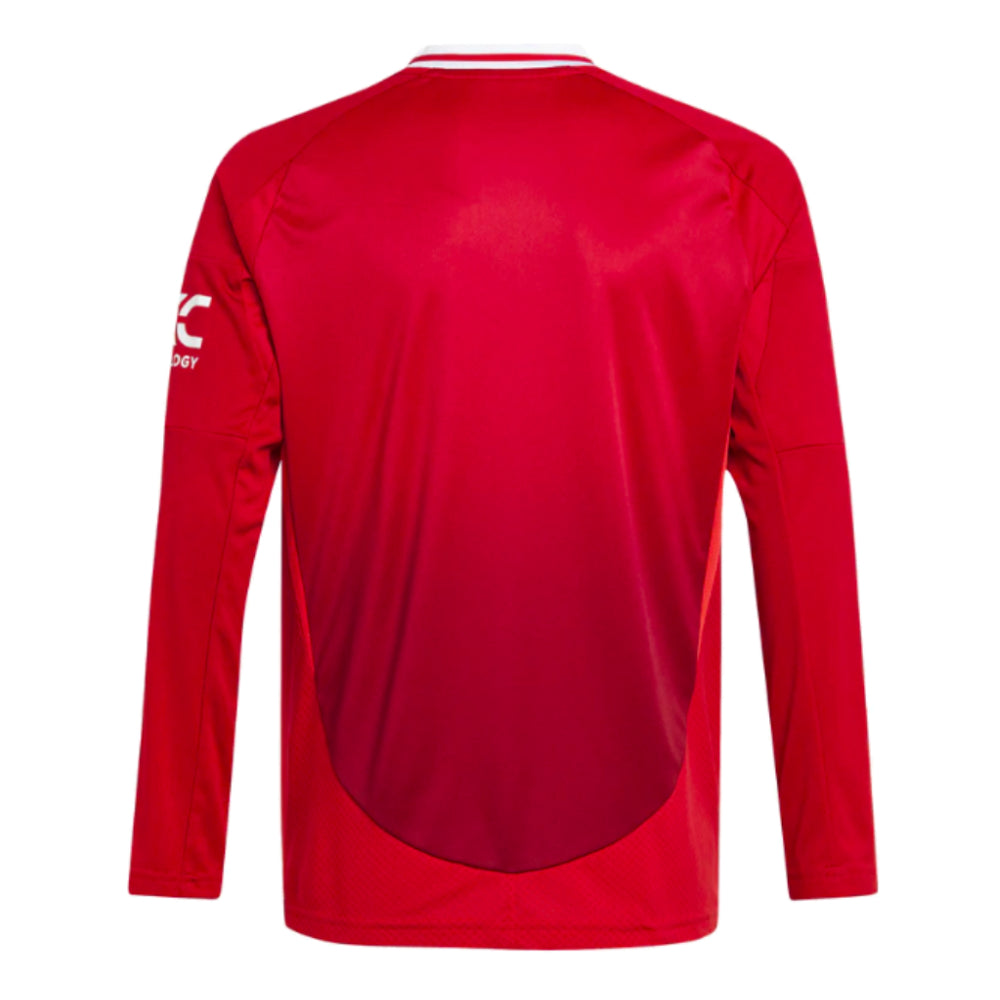2024-2025 Man Utd Long Sleeve Home Shirt (Kids)
