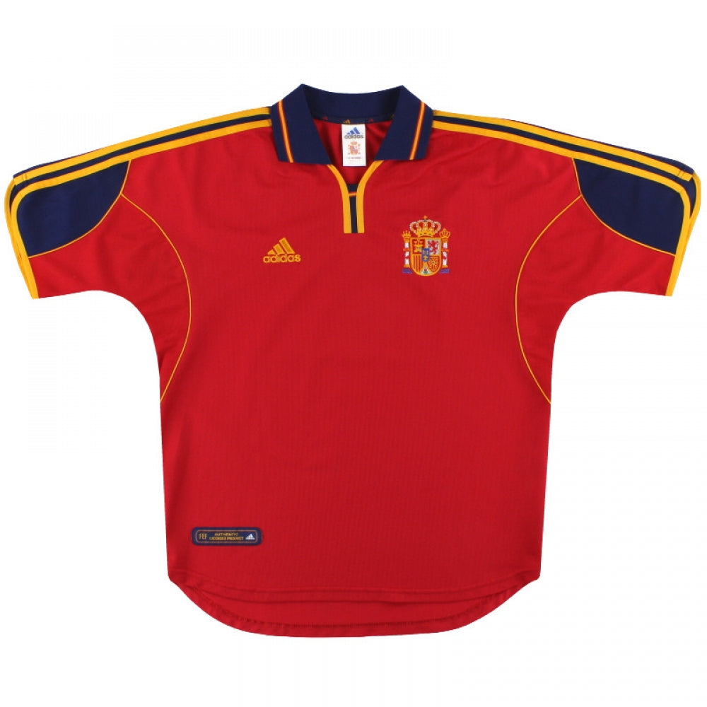 Spain 1999-02 Home Shirt (2XL) (Very Good)