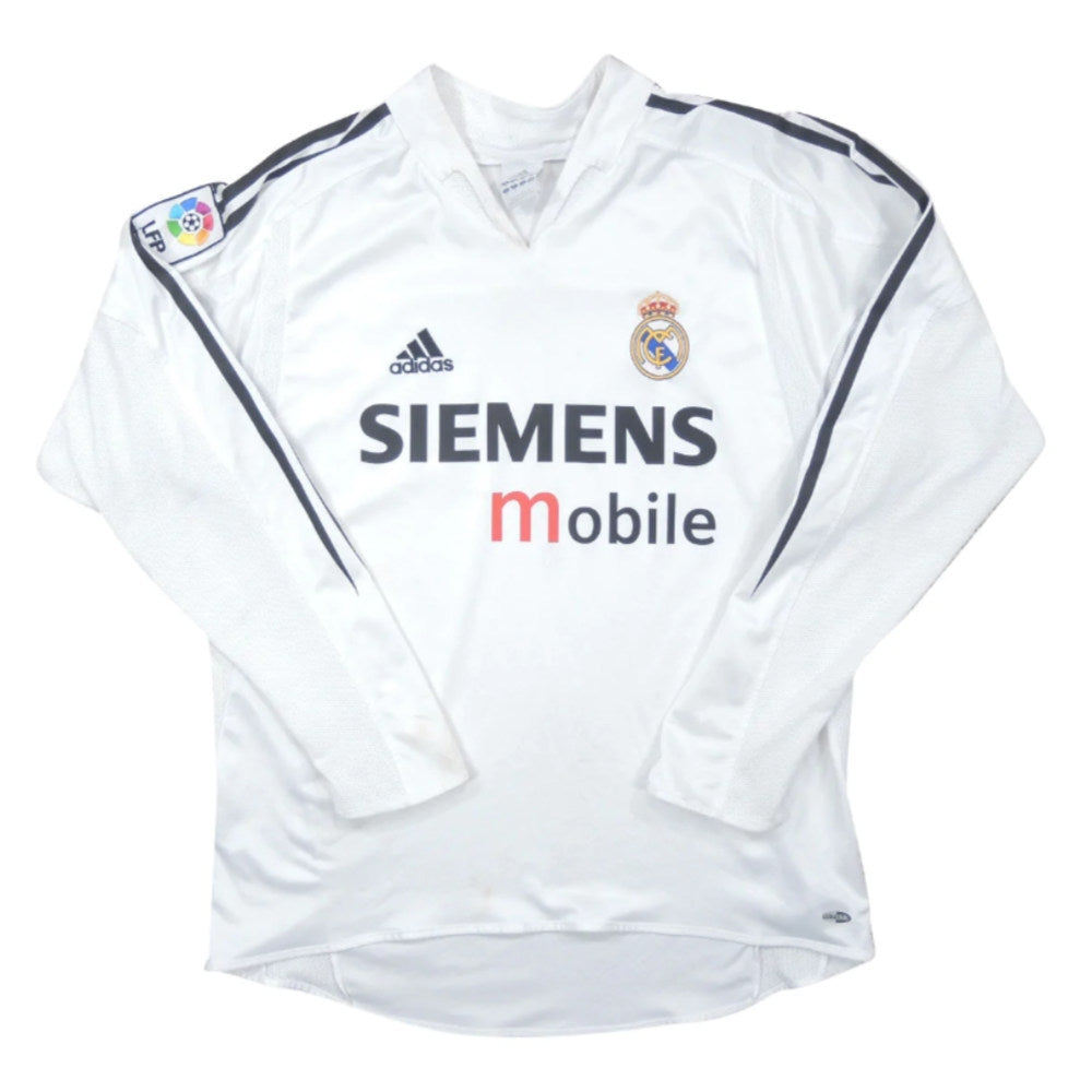 Real Madrid 2004-05 Long Sleeve Home Shirt (M) (Excellent)
