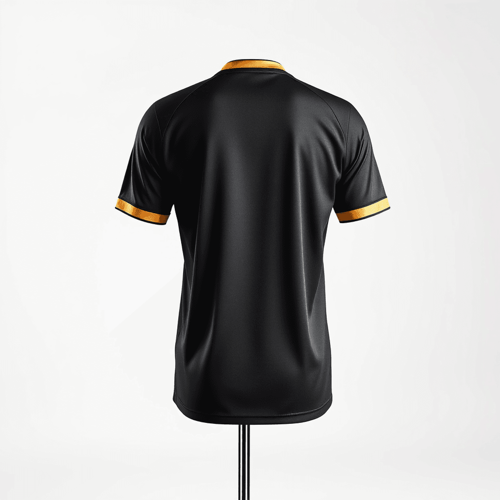 Away Jersey — Black & Gold back view