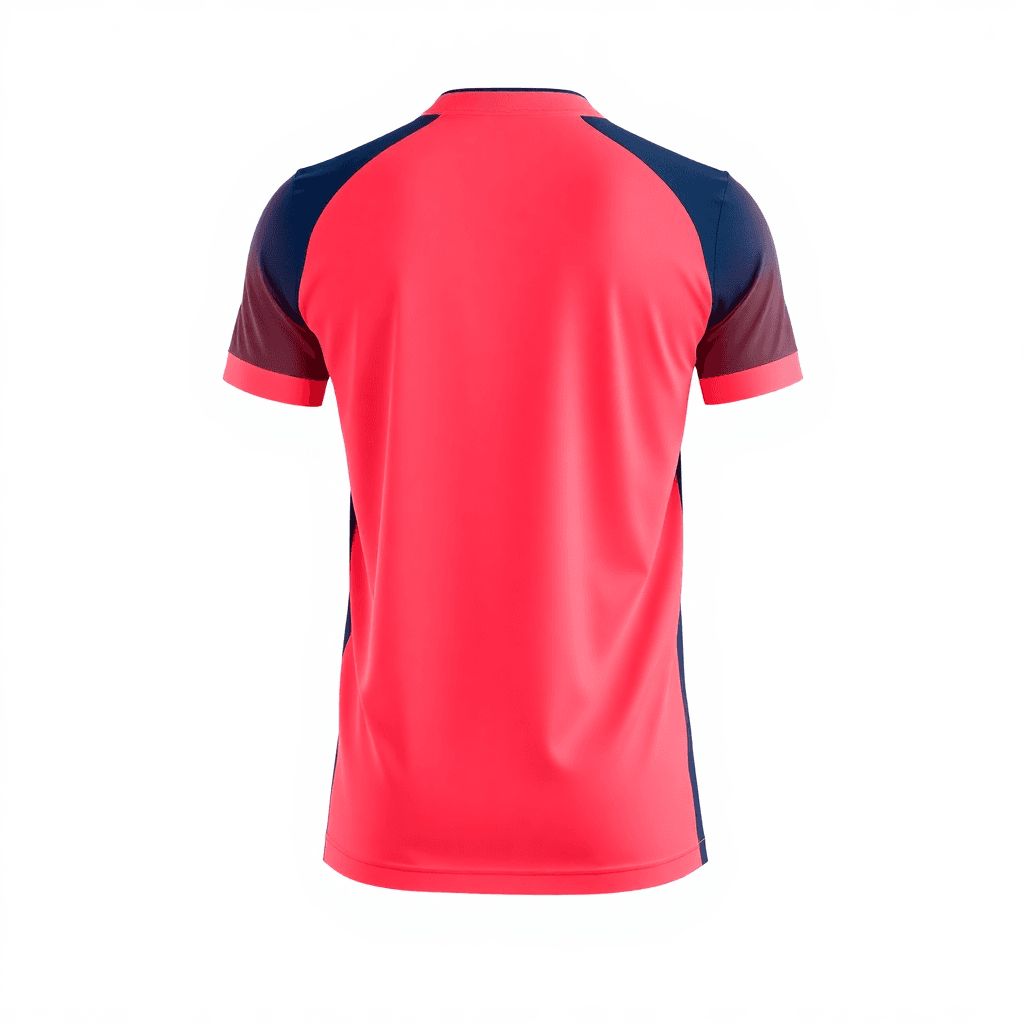 Away Jersey — Coral & Navy back view