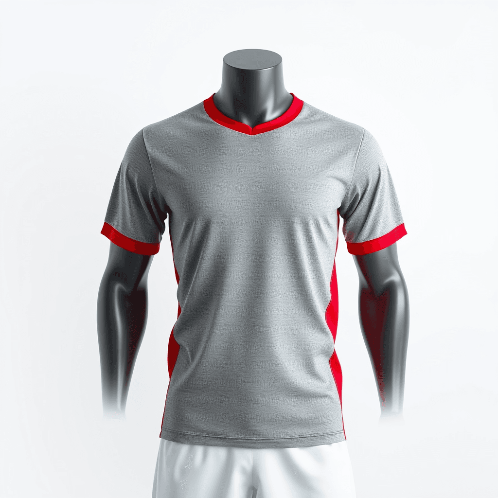Away Jersey — Grey & Red