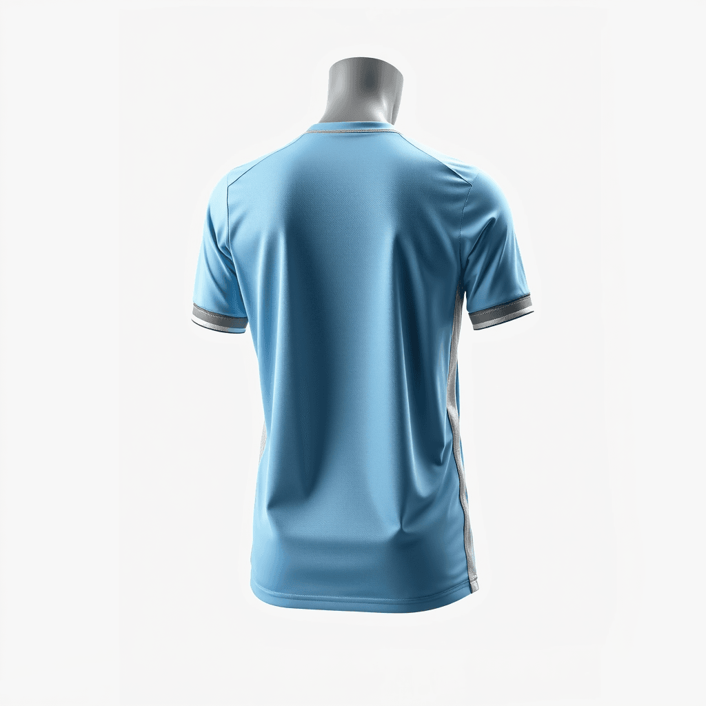 Away Jersey — Ice Blue & Silver back view