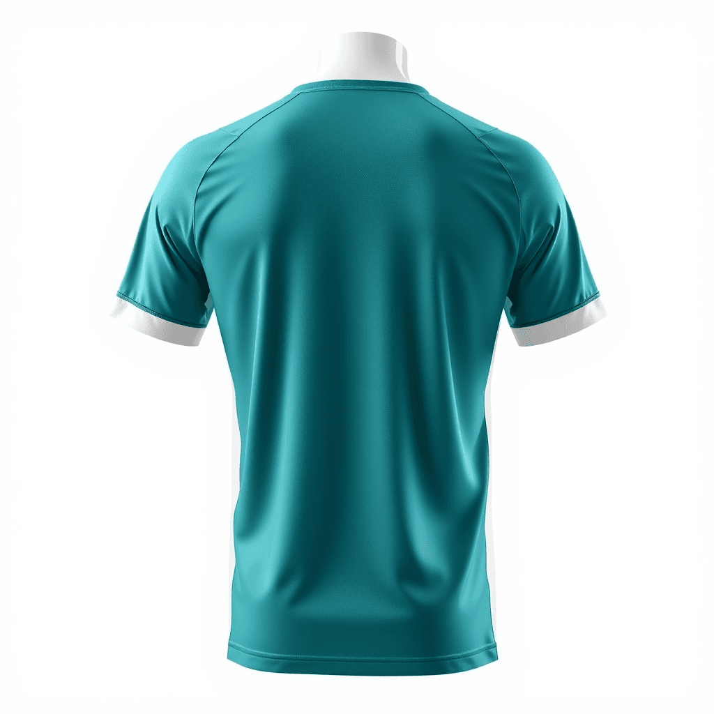 Away Jersey — Teal & White back view