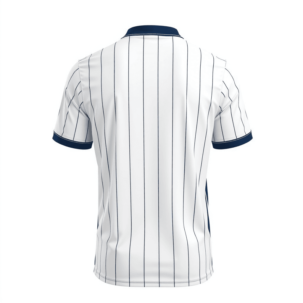 Away Jersey — White Pinstripe back view