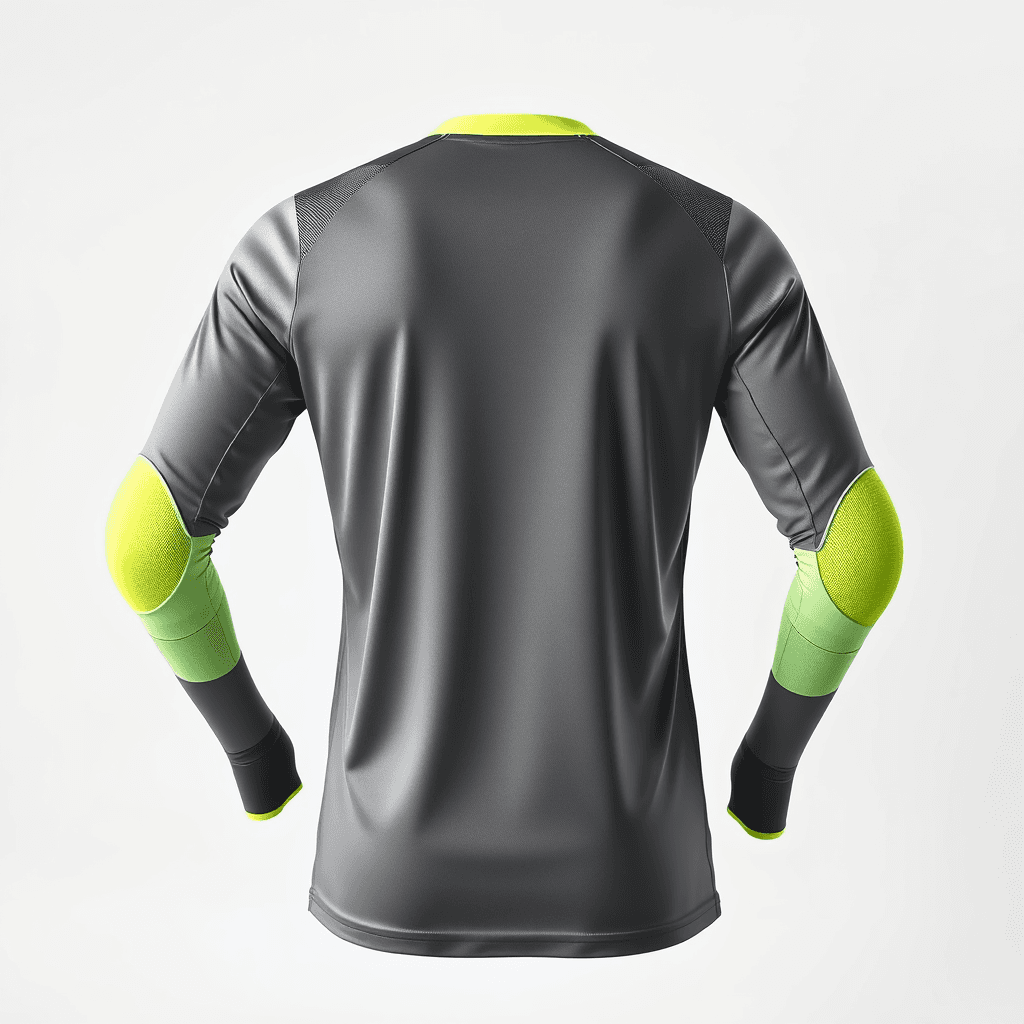 Goalkeeper Jersey — Grey & Lime back view