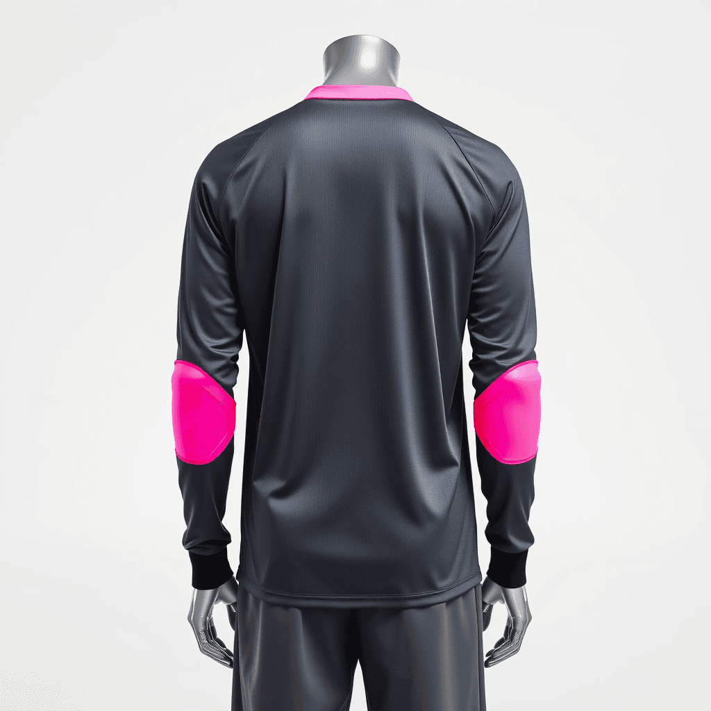 Goalkeeper Jersey — Grey & Pink back view