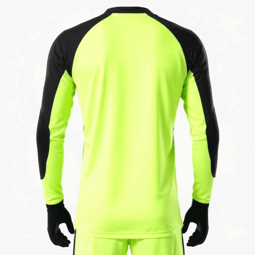 Goalkeeper Jersey — Lime & Black back view