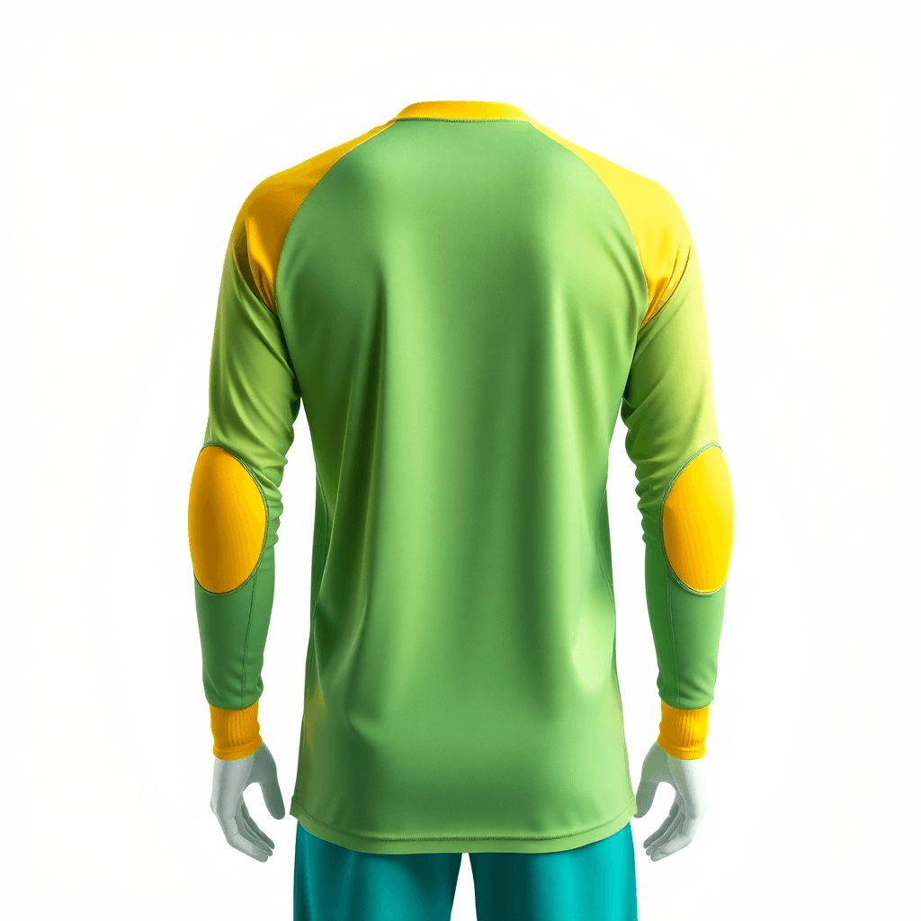 Goalkeeper Jersey — Teal & Yellow back view