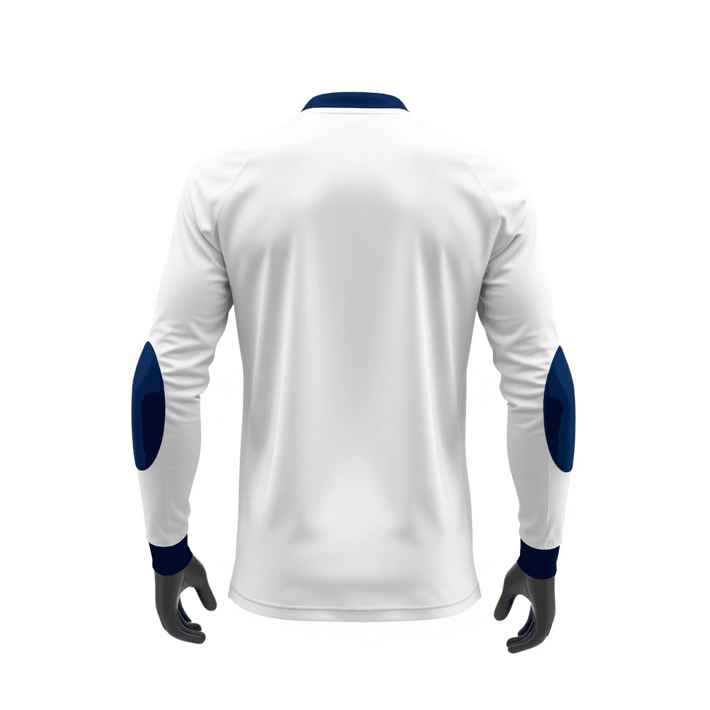 Goalkeeper Jersey — White & Navy back view