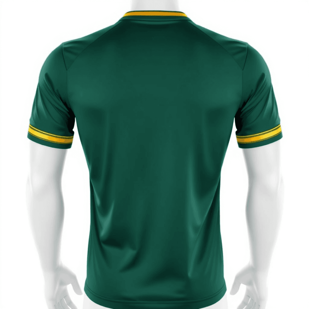 Home Jersey — Forest Green & Gold back view