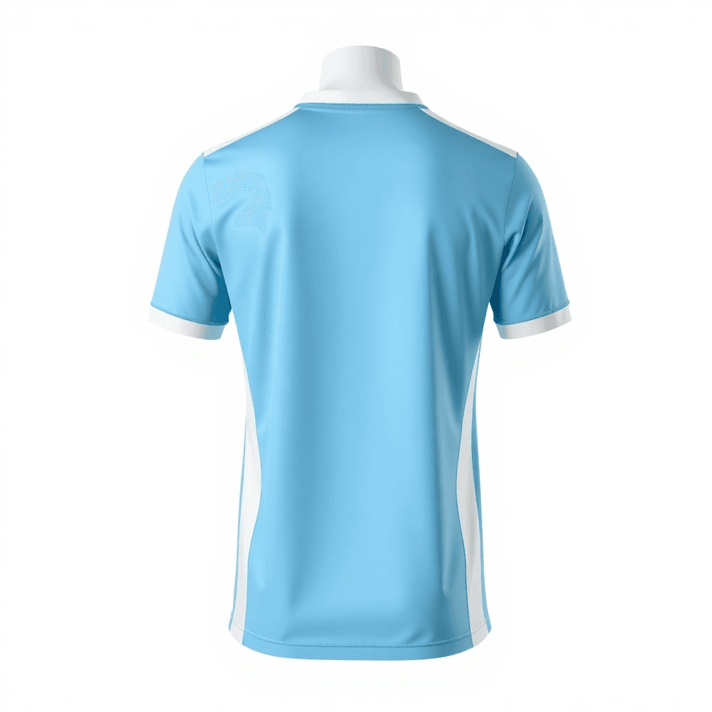 Home Jersey — Sky Blue & White back view