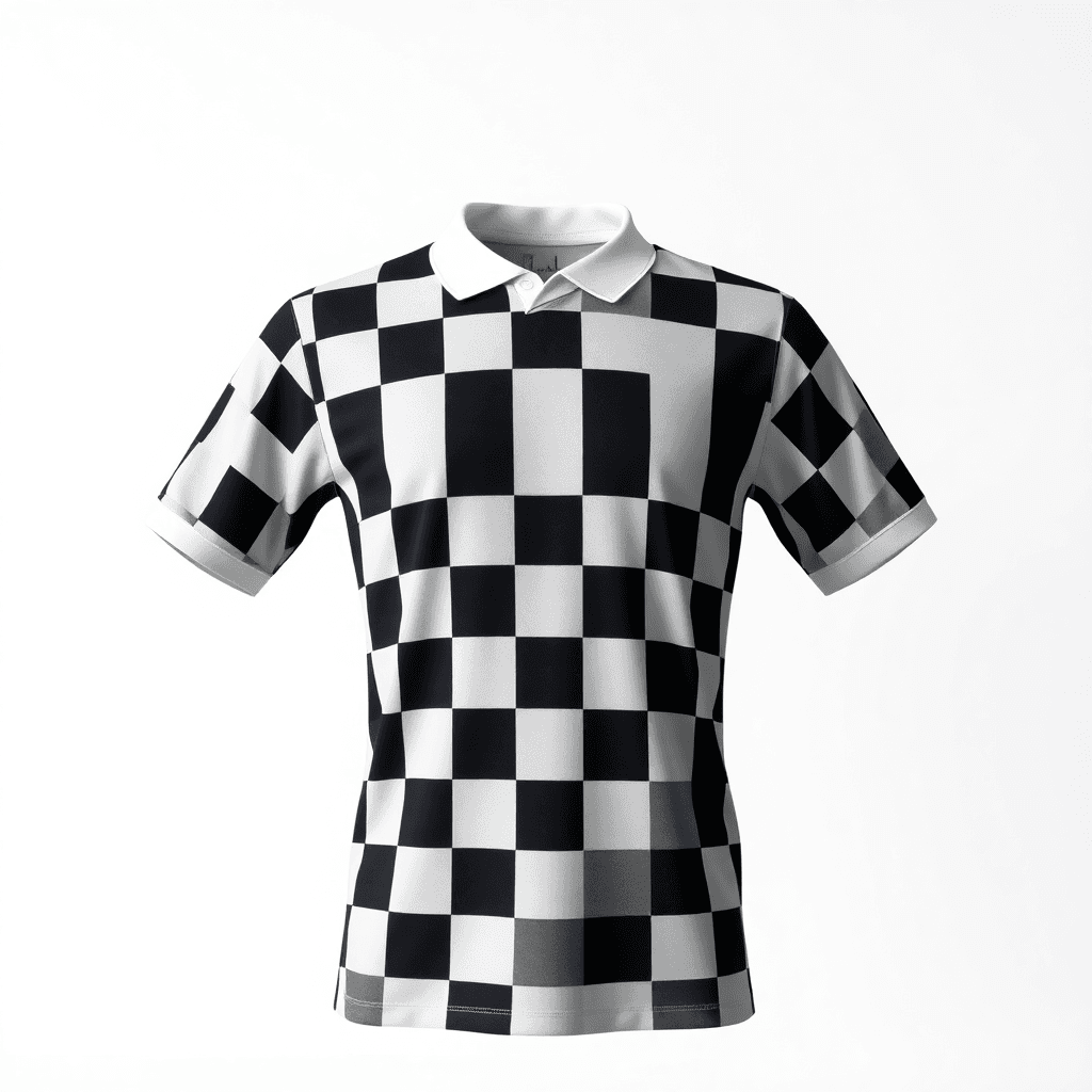 Retro Jersey — Black & White Check
