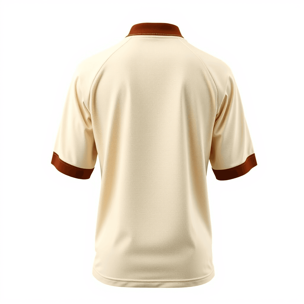 Retro Jersey — Cream & Brown back view