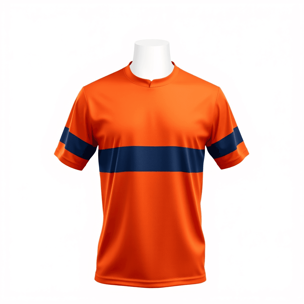 Retro Jersey — Orange & Navy