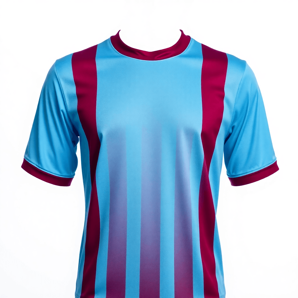 Retro Jersey — Sky Blue & Maroon Stripe