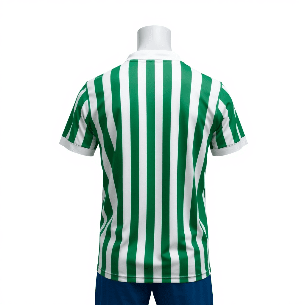 Retro Stripe Jersey — Emerald back view