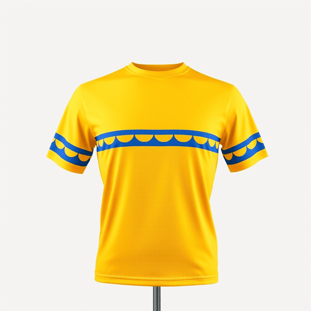 Retro Jersey — Yellow & Blue Hoops