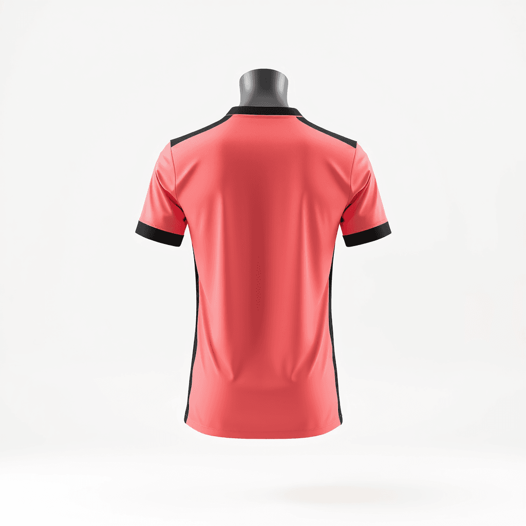 Third Kit Jersey — Coral & Black back view