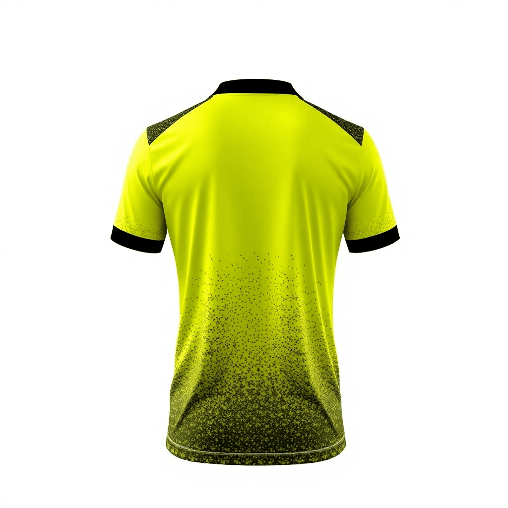 Third Kit Jersey — Neon Yellow Speckle back view