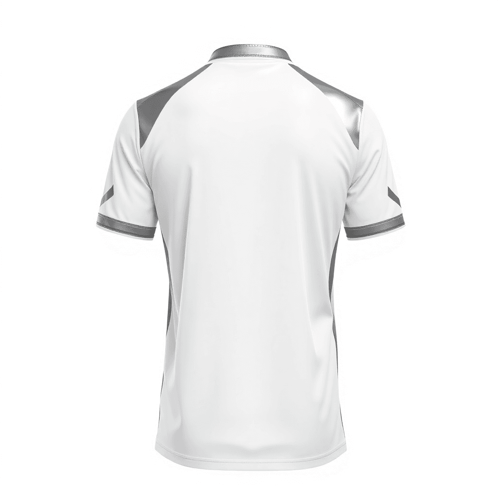 Third Kit Jersey — White & Silver back view