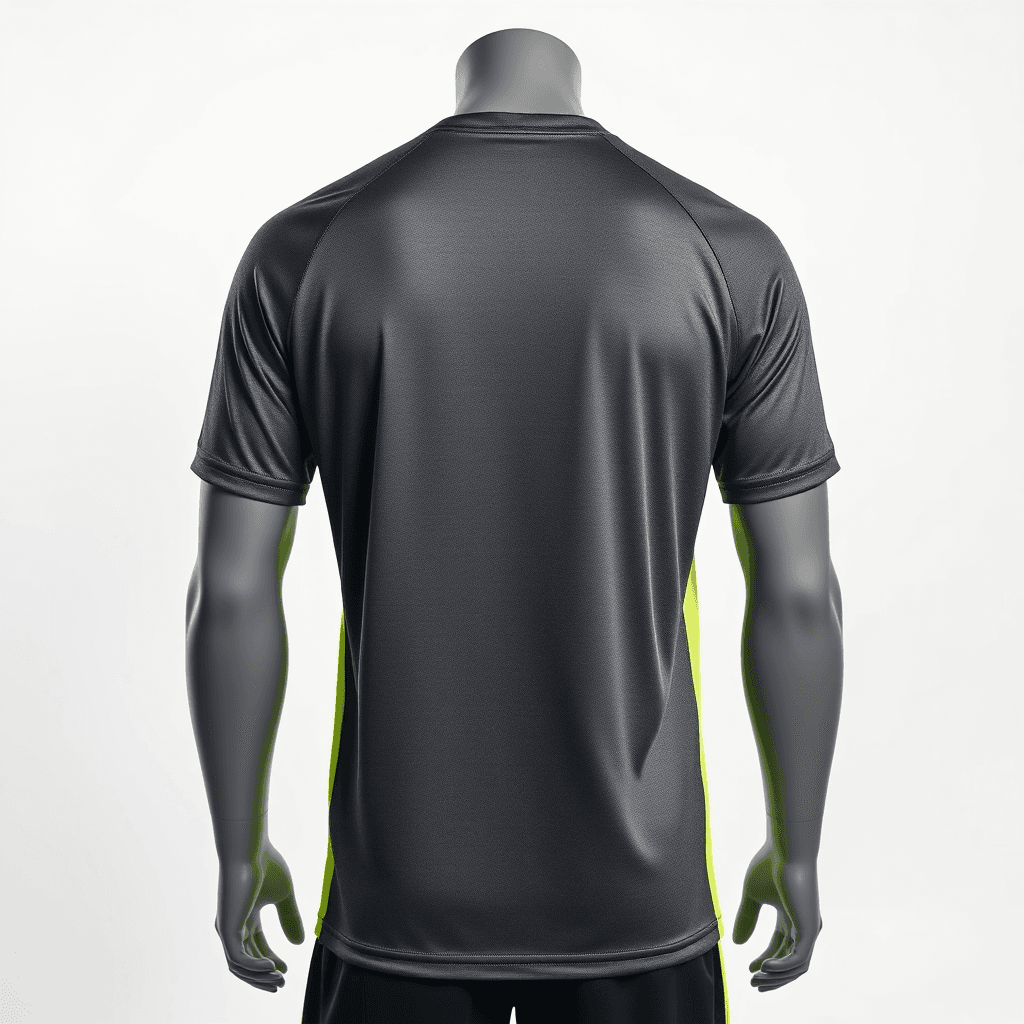 Training Jersey — Charcoal & Lime back view
