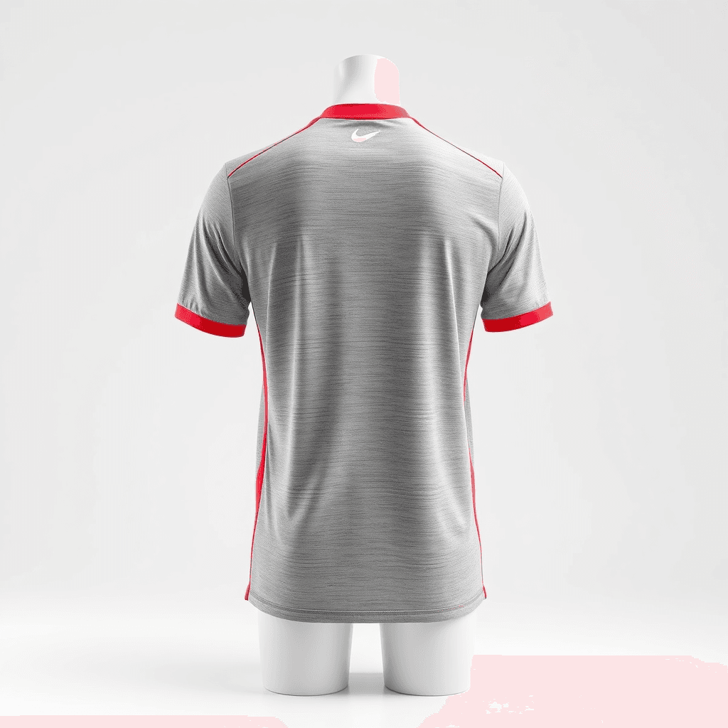 Training Jersey — Grey & Red back view