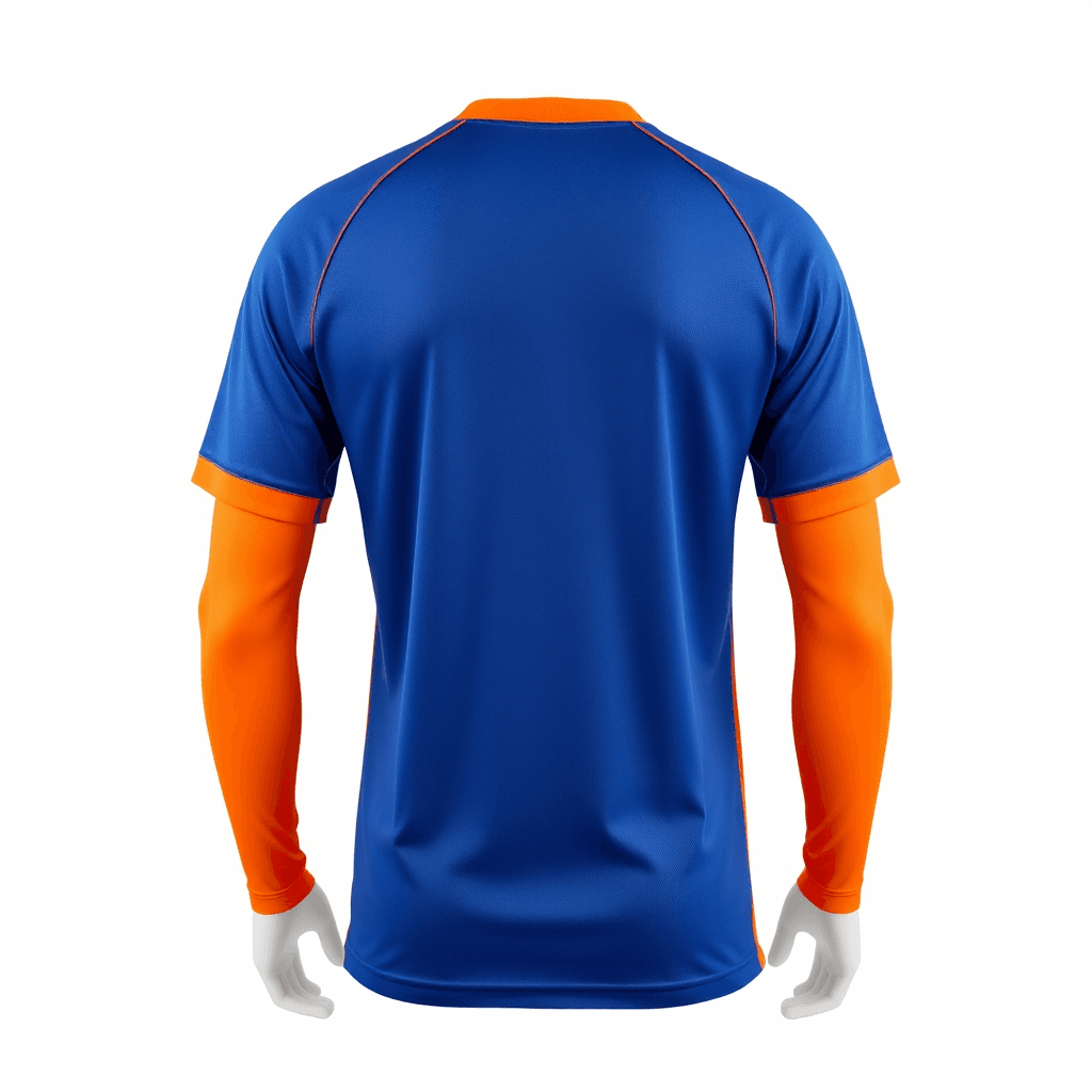 Training Jersey — Royal Blue & Orange back view