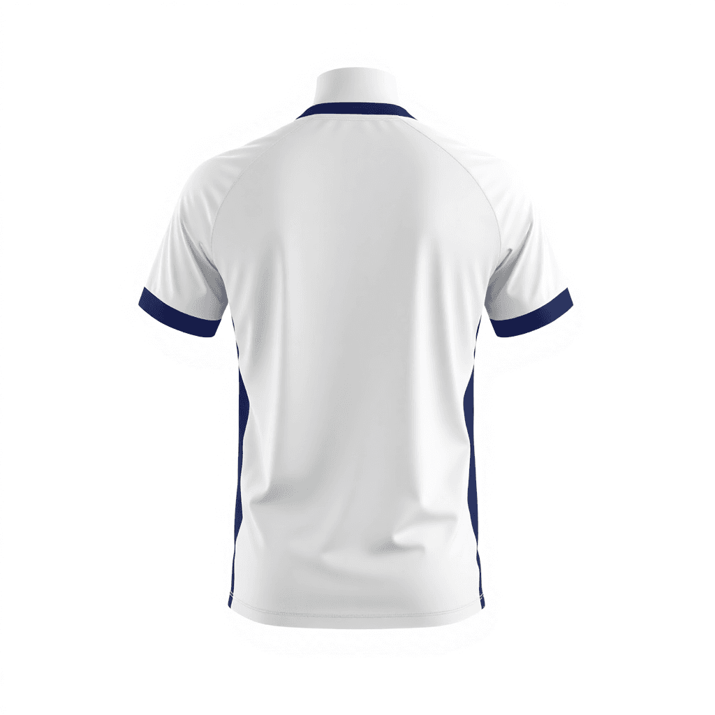 Training Jersey — White & Navy back view