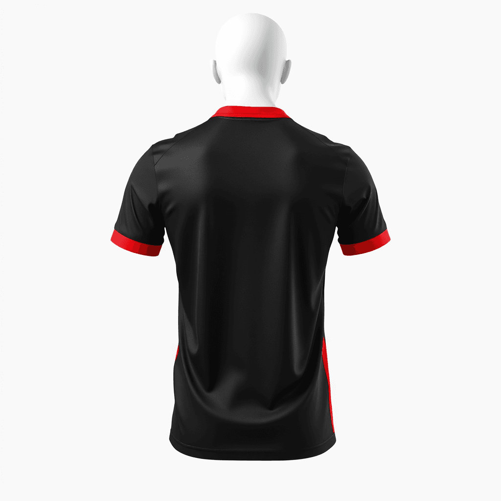 Home Jersey — Black & Red back view
