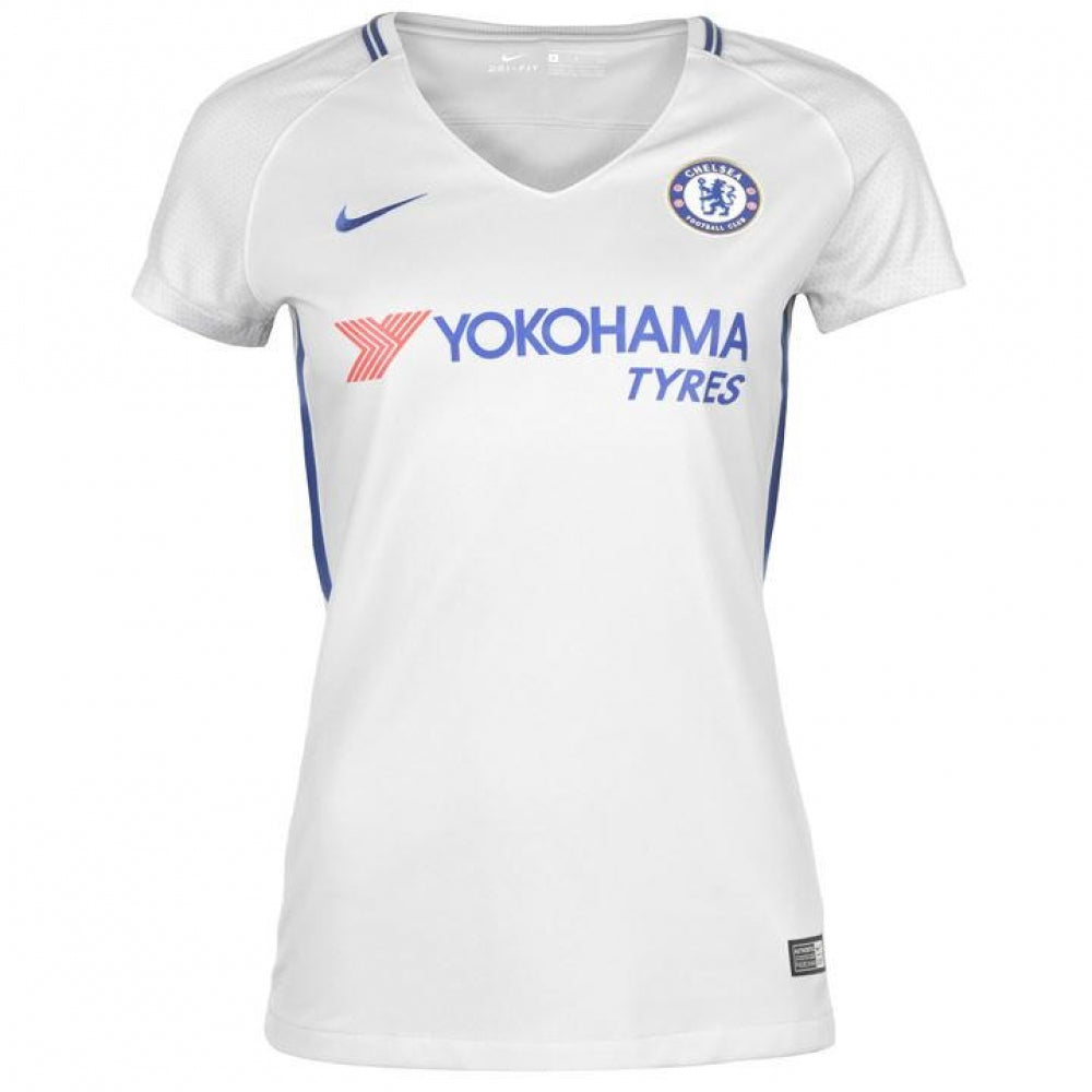 2017-2018 Chelsea Away Nike Ladies Shirt (Womens L) (Mint)