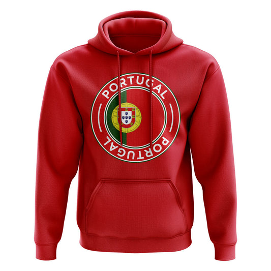 Portugal Football Badge Hoodie (Red)