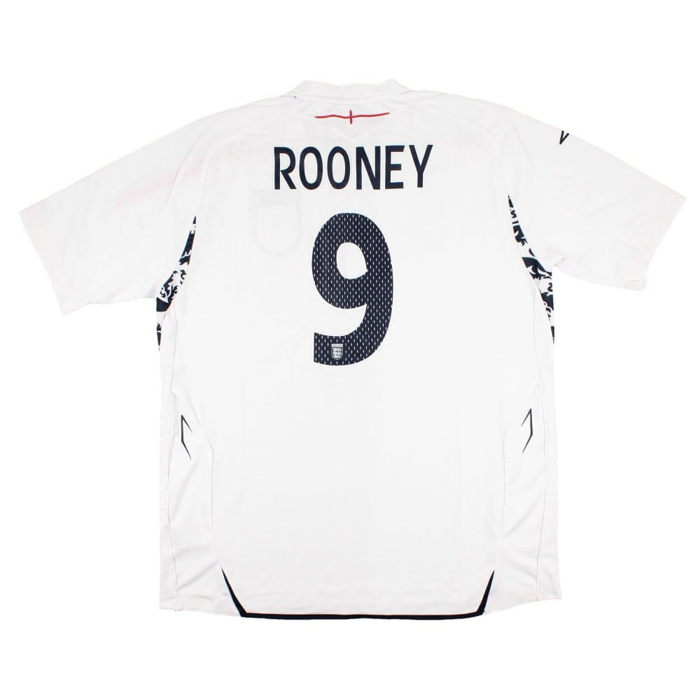England 2007-09 Home Shirt (Rooney #9) (Excellent)
