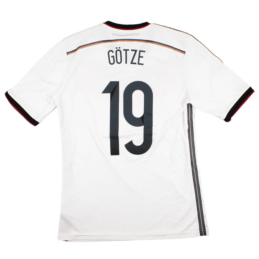 Germany 2014 Home Shirt (M) Gotze #19 (Very Good)