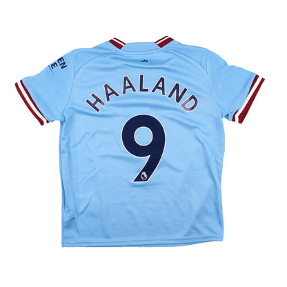 Manchester City 2022-23 Home Shirt (SB 9-10) (Haaland #9) (Excellent)