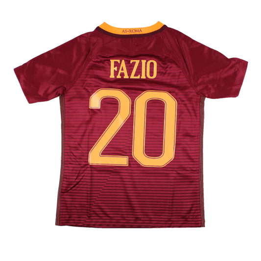 Roma 2016-17 Home Shirt (SB) Fazio #20 (Mint)