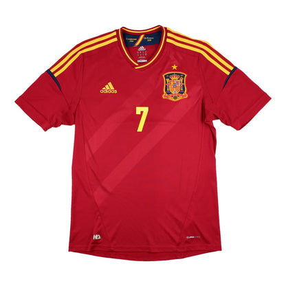 Spain 2012-13 Home Shirt (M) David Villa #7 (Excellent)