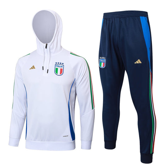 2024 Italy Blue and White Premium Tracksuit