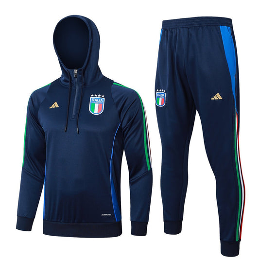 Italy Turquoise and Dark Blue Premium Tracksuit