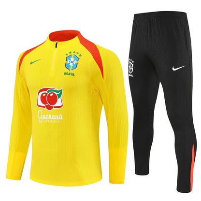 25/26 Brazil Training Yellow Kids Size Tracksuit