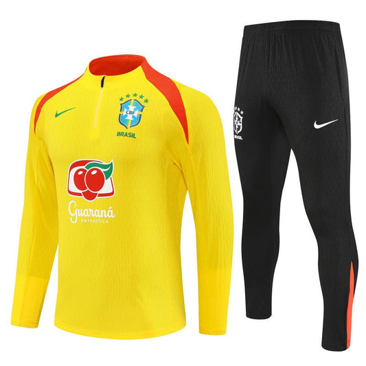 25/26 Brazil Training Yellow Kids Size Tracksuit
