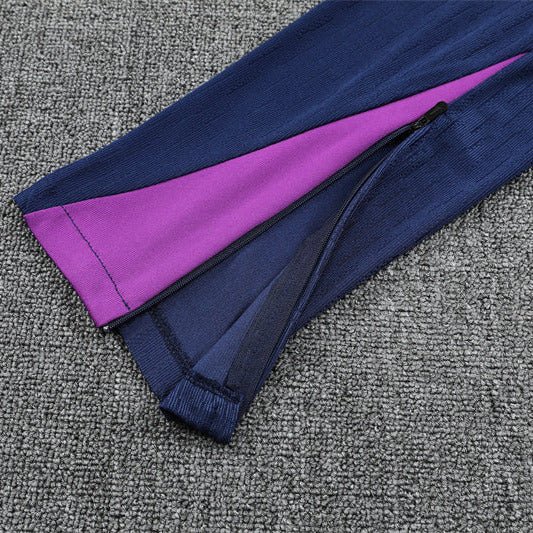 25/26 FC Barcelona Half Zip Training Blue/Purple Tracksuit