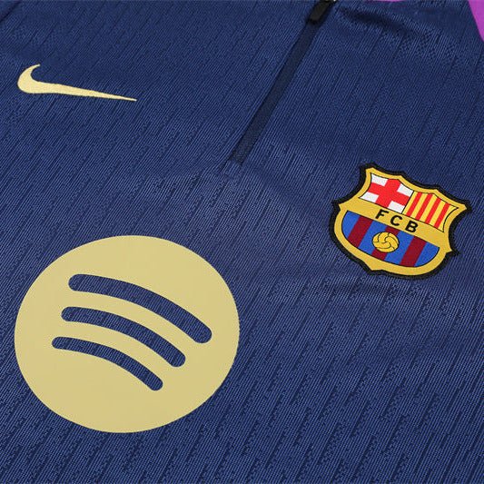 25/26 FC Barcelona Half Zip Training Blue/Purple Tracksuit